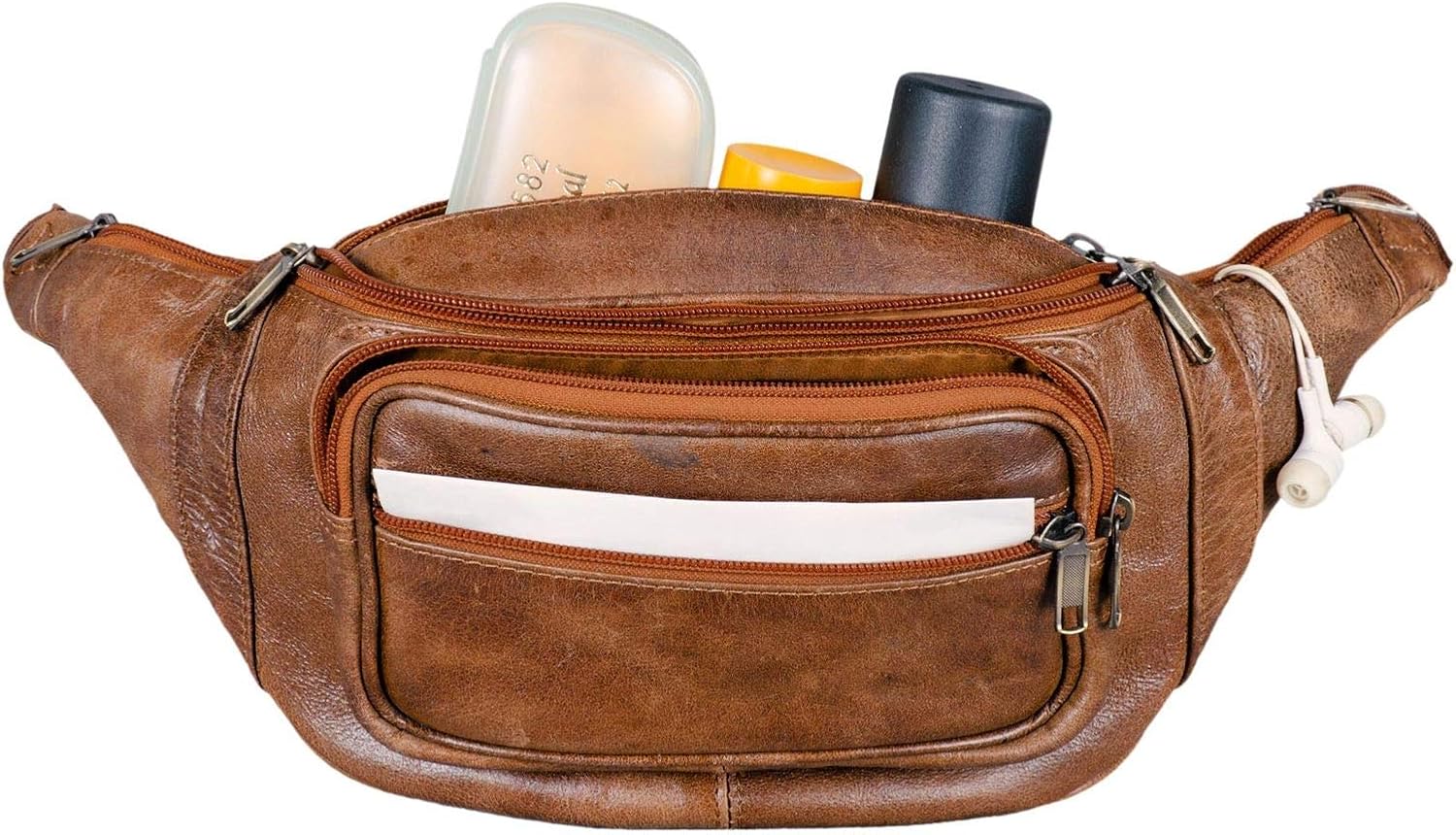 STILORD "Maverick" Leather Fanny Pack Shoulder Bag Camera Bag Mobile Phone Travel Festival Trekking Ladies Men Soft Leather Colour:Antique Brown - Image 3