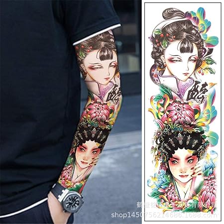 Tzxdbh Autocollants De Tatouage à Bras Complet Imperméables