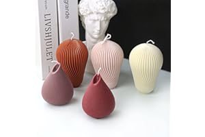 EVERELAM 2 pcs Line Candle Mold Spiral Candle Mold Bubble Shape Clay Mold Candle Making Molds Craft Supplies 3D Mold Silicone Mold for Resin Resin Casting Mold