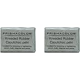 2 X PRISMACOLOR DESIGN Eraser, 1224 Kneaded Rubber Eraser Large, Grey (70531)