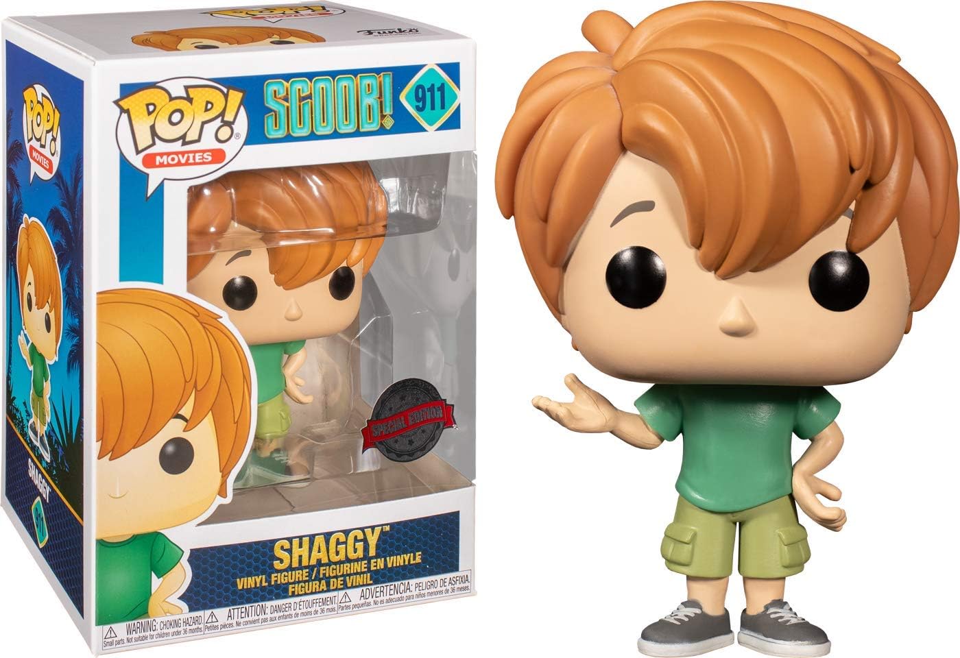 Funko Pop! Movies Scoob! Young Shaggy (Special Edition) #911, Black - Image 3