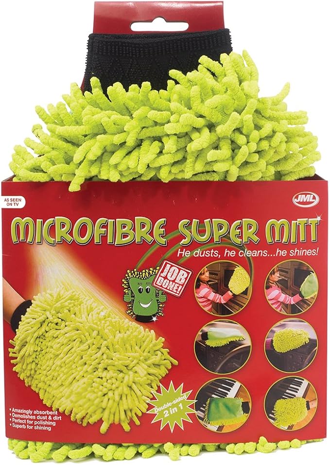 JML Microfibre Super Mitt SuperAbsorbent Duster, Cleaner & Buffer