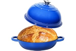 ONKO Dutch Oven For Sourdough Bread Baking, 6QT Enameled Cast Iron Dutch Oven Pot With Lid, Non-stick Sourdough Baking Pan wi
