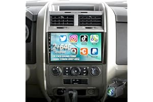 2+64G Radio for Ford Escape Kuga Mazda Tribute 2007 2008 2009 2010 2011 2012, EKAT Android Ford Escape Car Stereo with 9 inch Touch Screen, Carplay/Android Auto/1080P/Bluetooth/WiFi