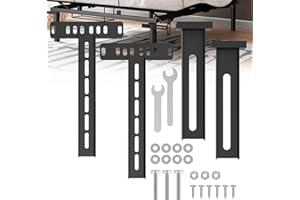 Ruiru Bro Universal Headboard Brackets for Adjustable Bed Base, Headboard Brackets for Twin/King/Queen/Full Size Bed Frame, Easy to Customize - Durable - Solid Steel(Black)