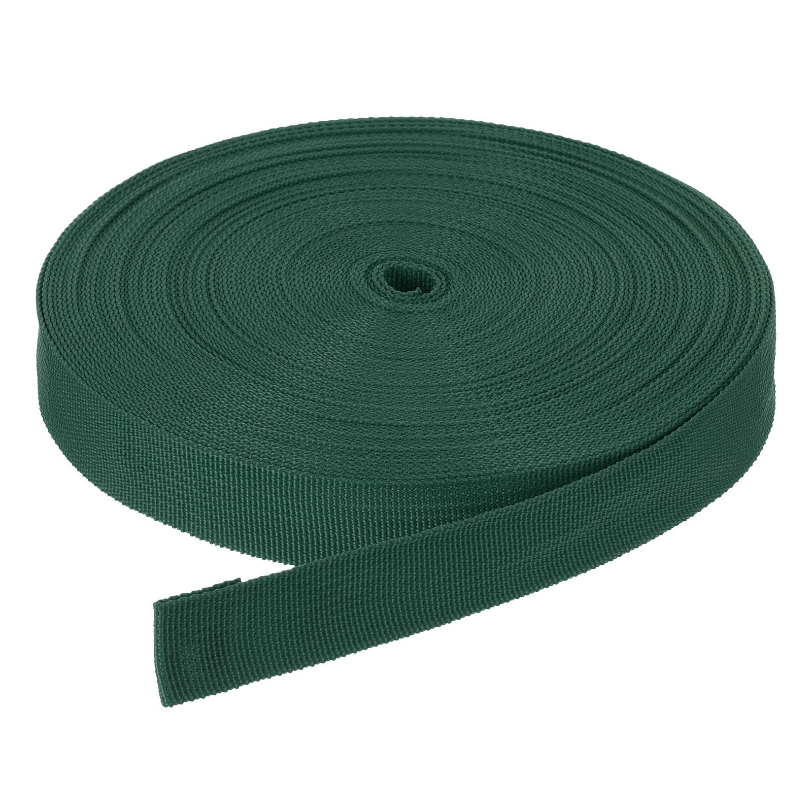 DMiotech 25 Yard x 1 Inch Width Nylon Webbing Strap Poly Flat Webbing Strapping for DIY Craft Backpack Strapping, Sewing, Outdoor Gear Repair, Dark Green