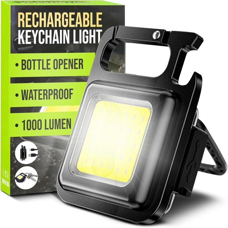 Spanner In The Works 1000 Lumen COB Keychain Work Light LED Torch Black