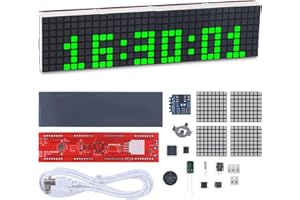 PEMENOL 6-Digit Digital Clock Soldering Kit, DIY Electronic Clock with 18 LED Spectrum Effects Soldering Project Kit Support Brightness Adjustment for Students School Soldering Practice