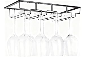 MOKSAM Wine Glasses Rack, Under Cabinet Stemware Racks,Wine Glass Hanger Rack Wire Wine Glass Holder Storage Hanger for Cabin