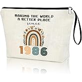 40th Birthday Gifts for Women 1986 Year Gifts Idea 40th Birthday Decoration Makeup Bag 40-Year-Old Cosmetic Bag Organizer Zipper Pouch Gift for 40th Anniversary, Gifts for Women Wife Aunt Friend