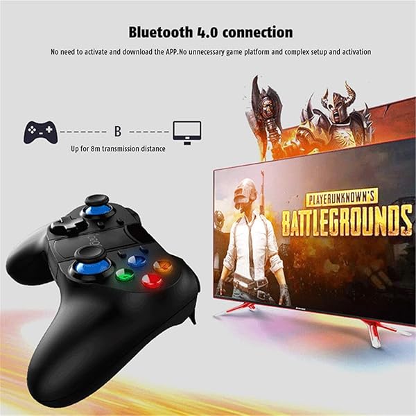 TTYY Bluetooth inalmbrico Gamepad con soporte de funcin personalizada flexible Joystick sensible clave Gamepad para Android IOS PC