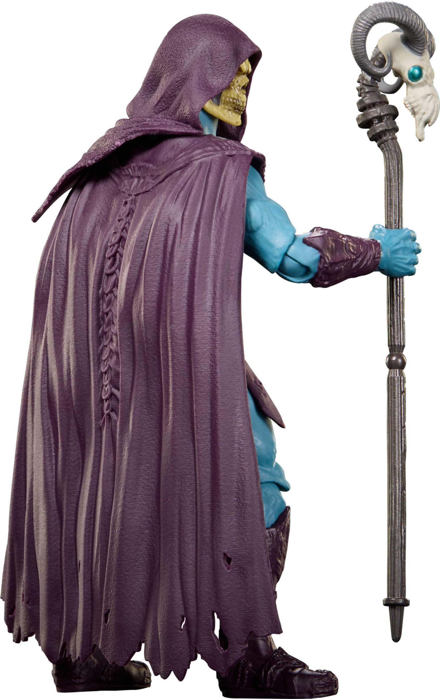 Masters of the Universe Film Skeletor, ca. 14 cm große Bösewicht-Actionfigur, detailgetreu, 14 bewegliche Gelenke und Widderkopf-Havoc-Stab, JKH92 6