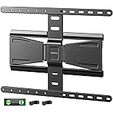 monTEK 0.77" Ultra Slim TV Wall Mount for 43-90 Inch TVs, Swivel & Tilt & Leveling & Extension Wall Mount TV Bracket with Articulating Dual Arms, Low Profile Full Motion tv Mount, 4X Weight Tested