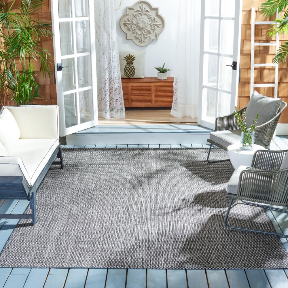 SAFAVIEH Courtyard Collection Area Rug - 10' x 14', Black & Beige, Indoor/Outdoor & Washable, Ideal for Patio, Backyard, Mudroom (CY8521-36621-10) Image SAFAVIEH Courtyard Collection Area Rug - 10' x 14', Black & Beige, Indoor/Outdoor & Washable, Ideal for Patio, Backyard, Mudroom (CY8521-36621-10) Image
