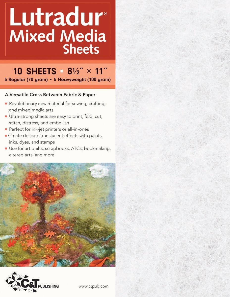 C&T PUBLISHING Lutradur Mixed Media Sheets, 8.5" x 11" - Package of 10: C&T Publishing: Arts, Crafts & Sewing