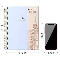 Hardcover Sketchbook for Drawing 8.5 x 11 Spiral