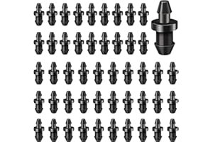 50PCS Drip Irrigation Connectors – 1/4 Inch Barbed Drip Irrigation Fittings – Durable Drip System Parts for Garden, Lawn, Gre