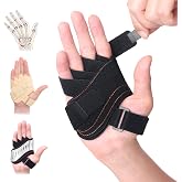 DrFinger Finger Ulnar Deviation Splint Brace, Finger Joint Deviation Orthopedic Corrector With Metal Bracket-Black-(Right-S/M)
