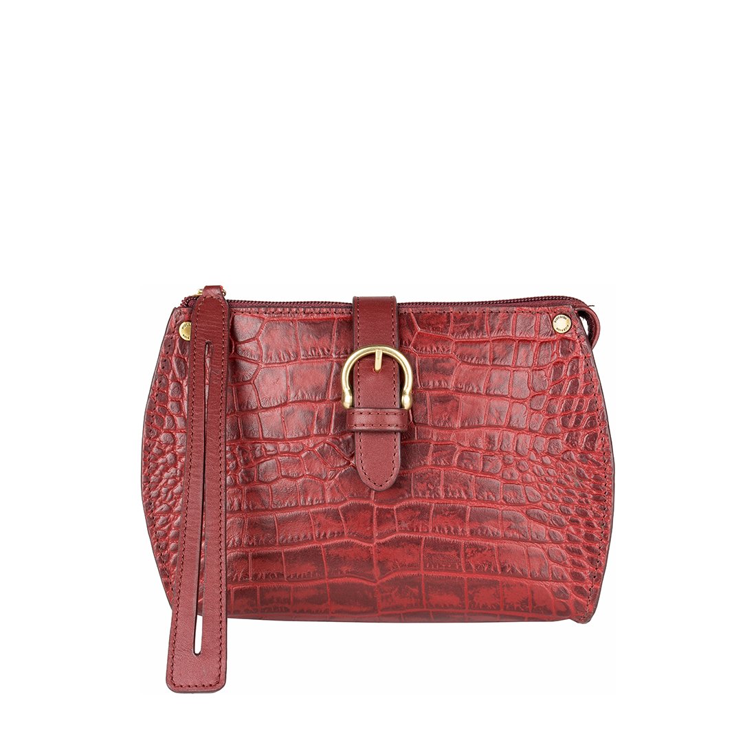 hidesign women's clutch (red marsala)