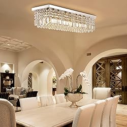7PM Rectangular Chandelier, Modern Dining Room