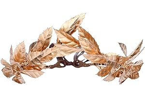 MOSTORY Gold Leaf Crown Headpiece - Greek Headband for Men’s Golden Laurel Crown Circlet for LARP Roman Renaissance Fair Medieval Toga Costume Renfaire