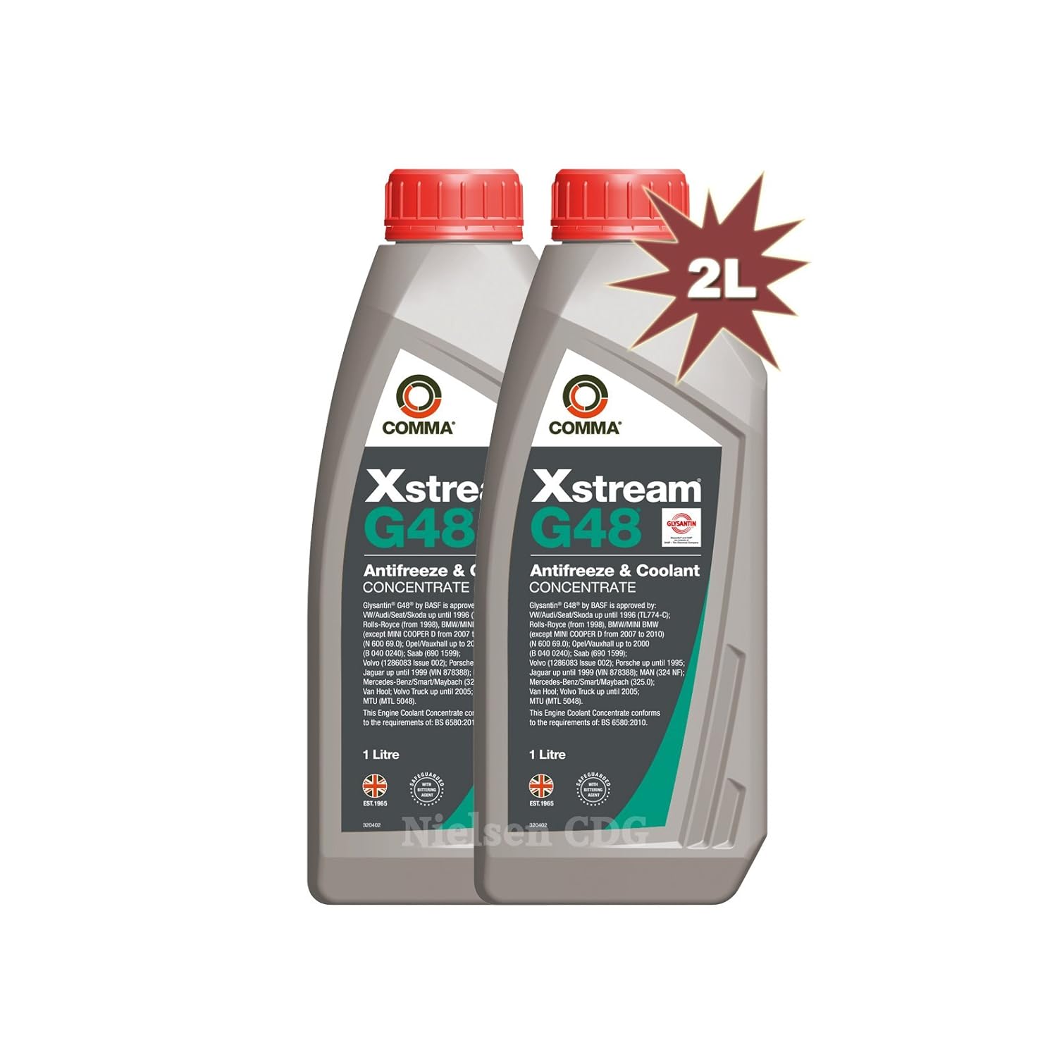 Comma Xstream G48 Antifreeze/Coolant Concentrated COM-XSG1L-2 - 2x1L = 2