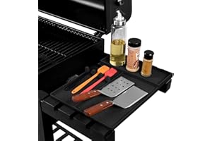 F FENG PEI Griddle Mat Barbeque Grill Accessories Tools for Blackstone, Side Shelf Grill Accessories for Outdoor, Dish Dry Mat for Kitchen Countertops,Coffee Bar Mat, Spatula Drip Pad, BBQ Mat (Black)