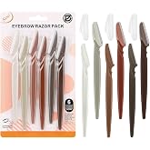 D 6 Pcs Face Razors for Women, Eyebrow Razors and Dermaplane Tool | Disposable Facial Shaver, Facial Hair Removal, Peach Fuzz, Upper Lip and Brows, Makeup Prep, Skin Care and Daily Touch Ups