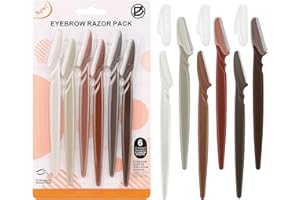 D Dermaplane Razor for Women Face - 6PCS Face Razors for Women - Eyebrow Razor with Precision Cover - Face Shaver for Men - Facial Hair Removal for Men - Neutral