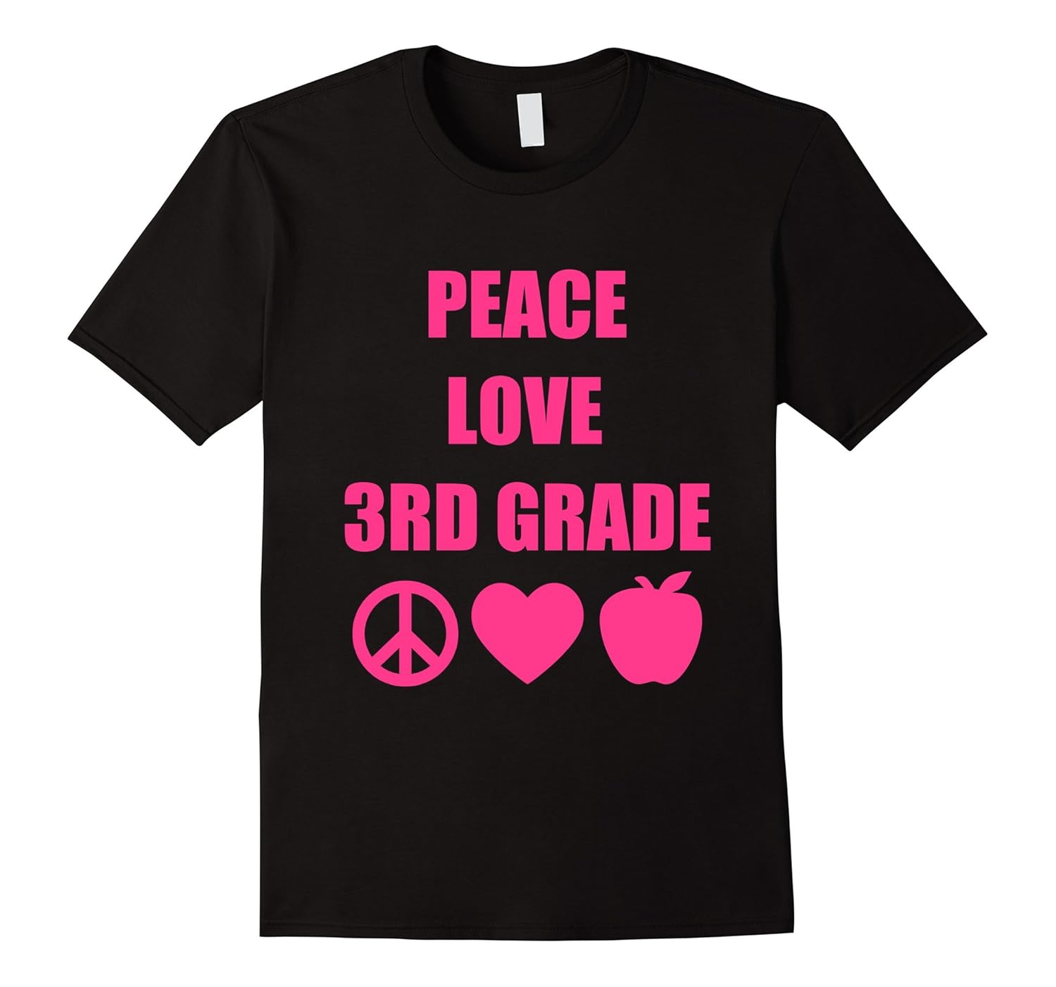 Peace Love 3rd Grade Girl Teacher Team Shirt 1st Day Gift-ANZ