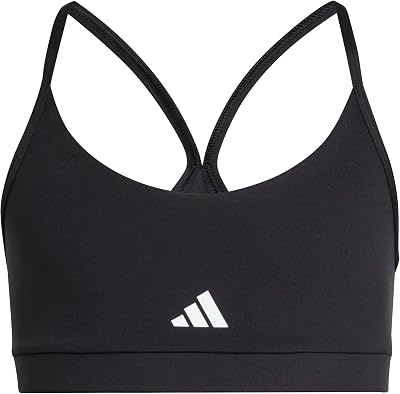 Mädchen Train Essentials Soft Touch Bra, Black/White, 7-8 Years