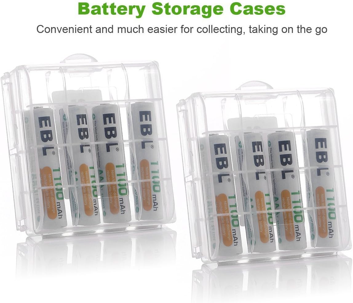 EBL Rechargeable AAA Batteries 1100mAh (8 Pack) and 808U AA AAA Rechargeable Battery Charger with 2 USB Fast Charging Ports: Home Audio & Theater