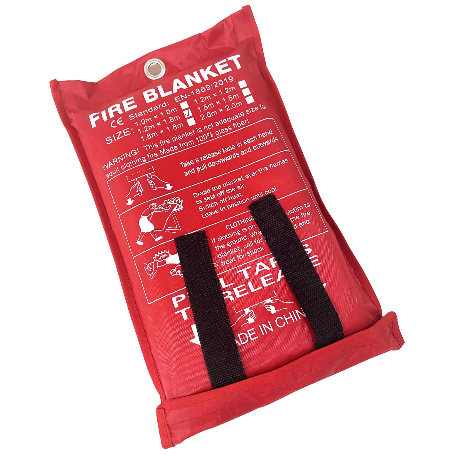 ISOP Fire Blanket Large 120 * 180 cm – Fibreglass Fire Retardant Blanket – Heavy Duty Emergency Blanket – A-Grade Survival Blanket – Fire Suppressant Blanket – First Aid – Rescue Blanket for Home