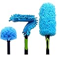 EVERSPROUT Duster 3-Pack | Hand-Packaged Cobweb Duster, Microfiber Feather Duster, Flexible Ceiling Fan Duster | Fits Standard 3/4 Inch Threaded Poles (Pole Sold Separately) (Medium-Stiff Bristles)
