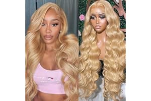 Loyom Honey Blonde Lace Front Wig Human Hair 27# Colored Human Hair Lace Front Wigs 13x4 Body Wave Glueless Lace Front Wigs Human Hair 180% Density 22 Inch