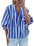 Tankaneo Womens Puff Sleeve Babydoll Tops Summer V