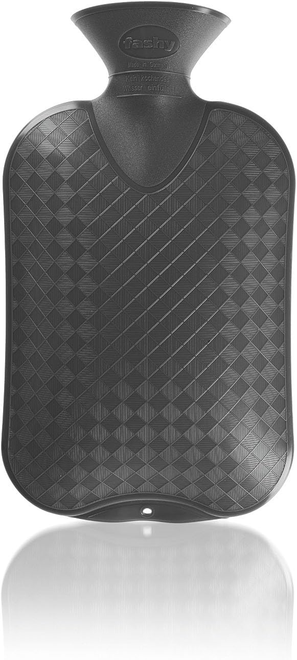 Fashy Plain Hot Water Bottle 2.0L, Assorted colours, Blue, Red, Cream, Grey, 2 l (Pack of 1) - Image 4
