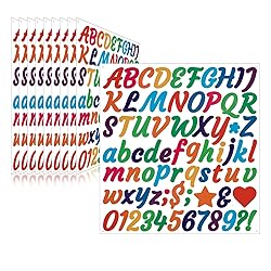 Llewyn 730 Pieces 10 Sheets Letter Stickers,Self