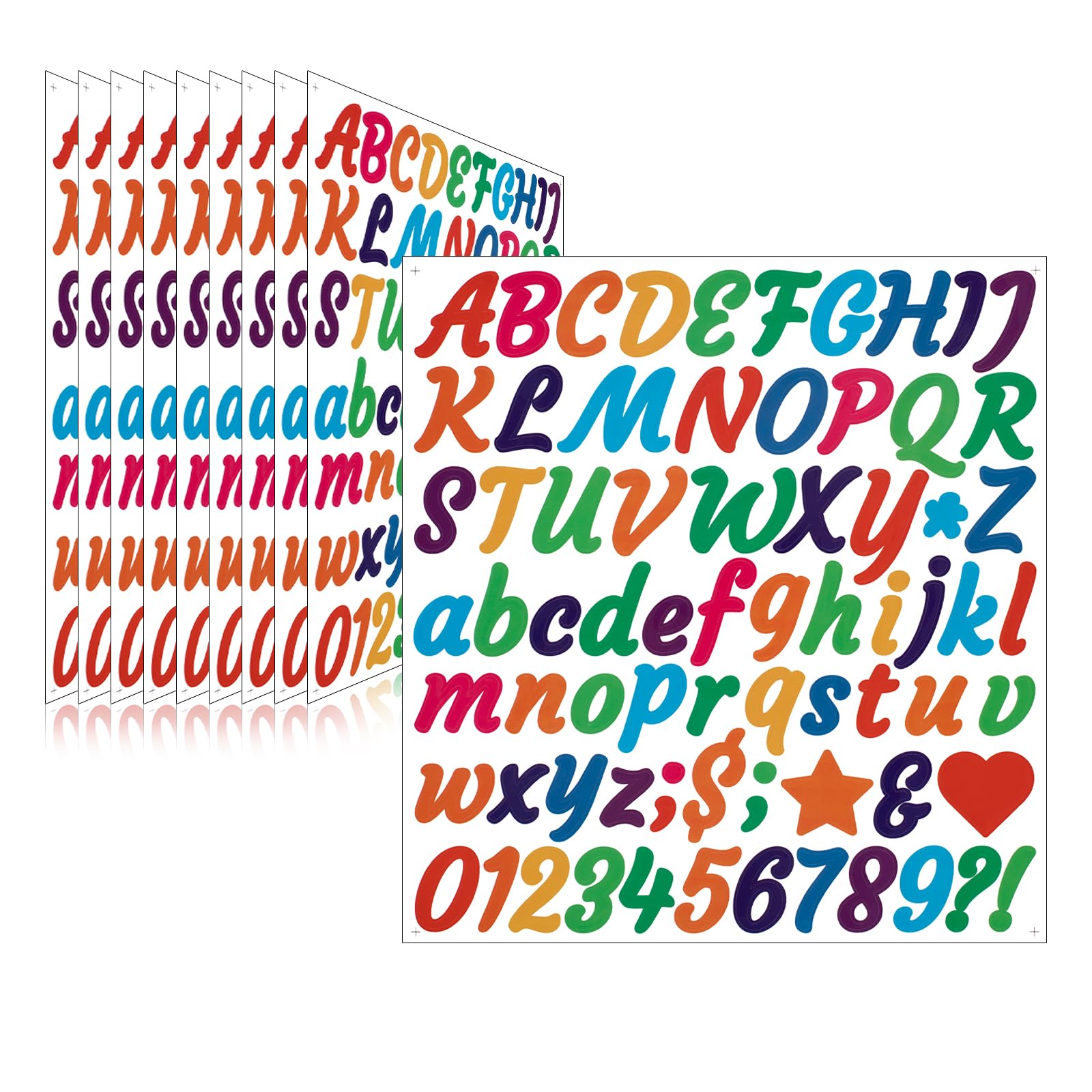 Llewyn 730 Pieces 10 Sheets Letter Stickers,Self