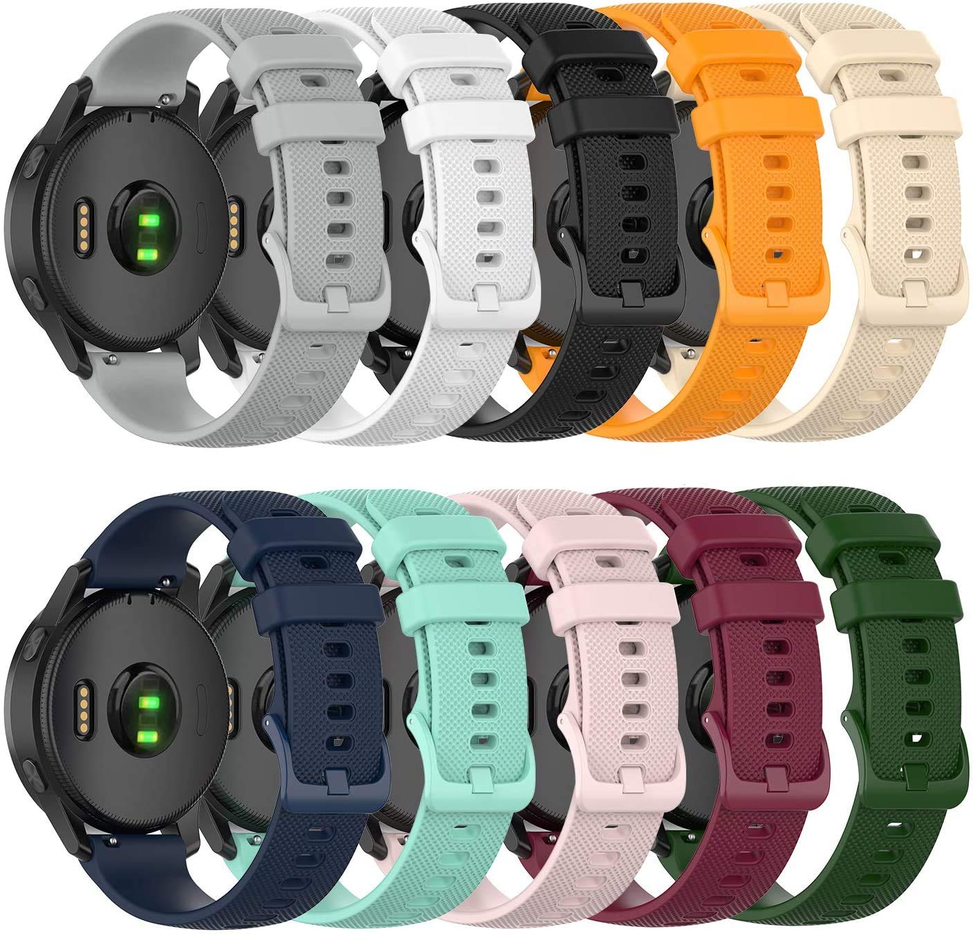 Tyogeephy Compatible with Vivoactive 4 Bands Silicone Strap Sport Wristband for Vivoactive 4 Watch Band (Not for 4S)