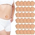30pcs Castor Oil Pack Wrap for Belly Button, Self-Adhesive Castor Patches Cover Patch Organic Disposable Spunlace Cloth Highl
