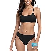 Beautikini Period Swimwear for Teens Menstrual Leakproof Spaghetti Straps Period Bikini Period Bathing Suits for Teen Girls