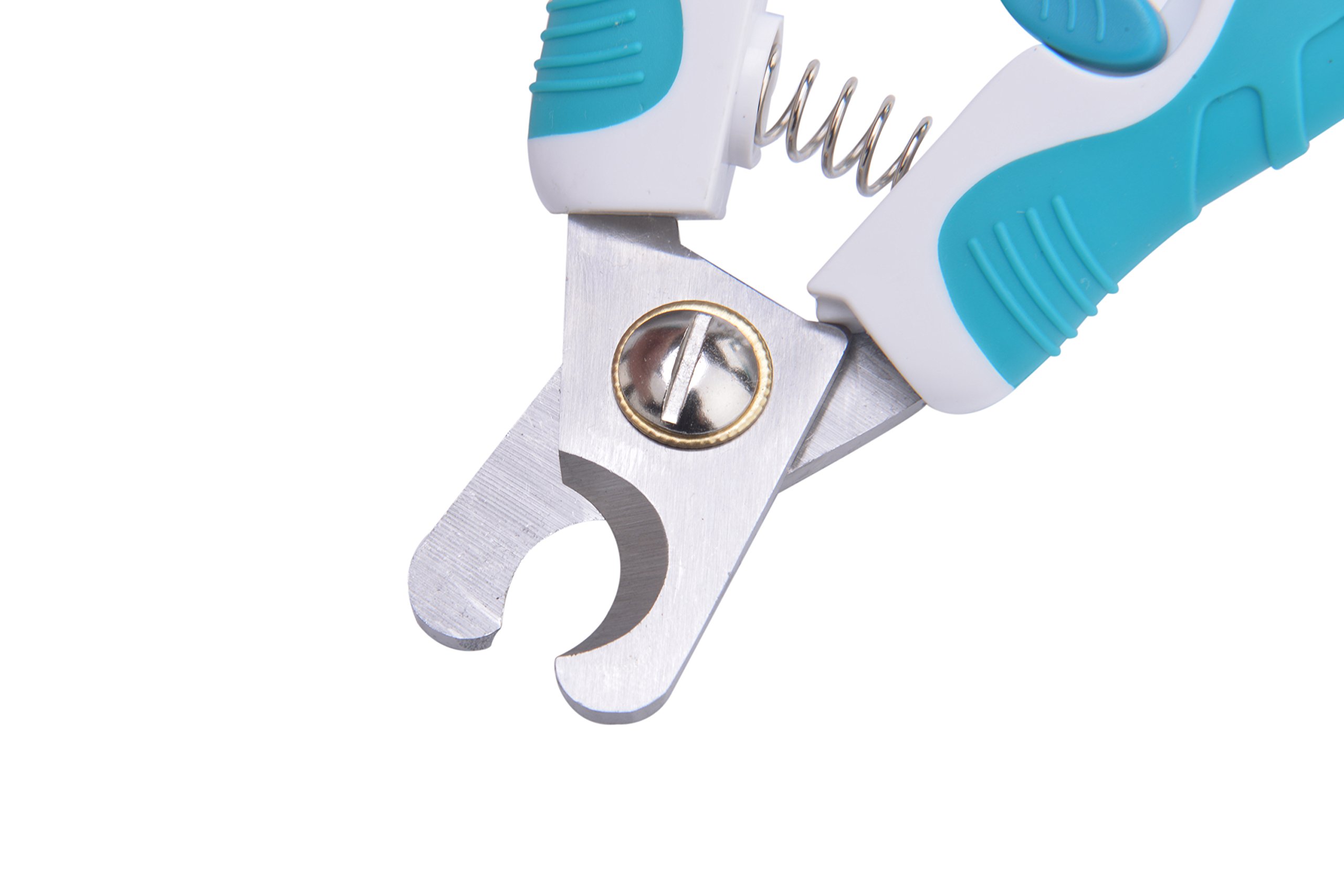 Dog Nail Clippers Small Pet Trimmer Safety Guard Angled Blade for Easy Cutting PUPTECK