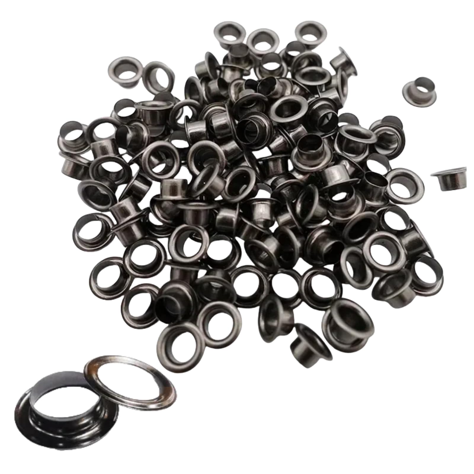 120 Sets Grommets Eyelets 20mm,Black Eyelets,Metal Eyelets For Leather,Metal Eyelets Grommets with Washers For Leather Fabric