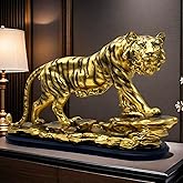 SHTWX 18 Inch Large Tiger Statue Figurine Sculpture Collectible Gifts for Tiger Lover Office Home Decor Desk Accessories Decoration Garden Figurines Outdoor Decor