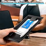 Azonelife 24 Black Plastic Check Holders Waitress Restaurant Bill Receipt Tray view 3