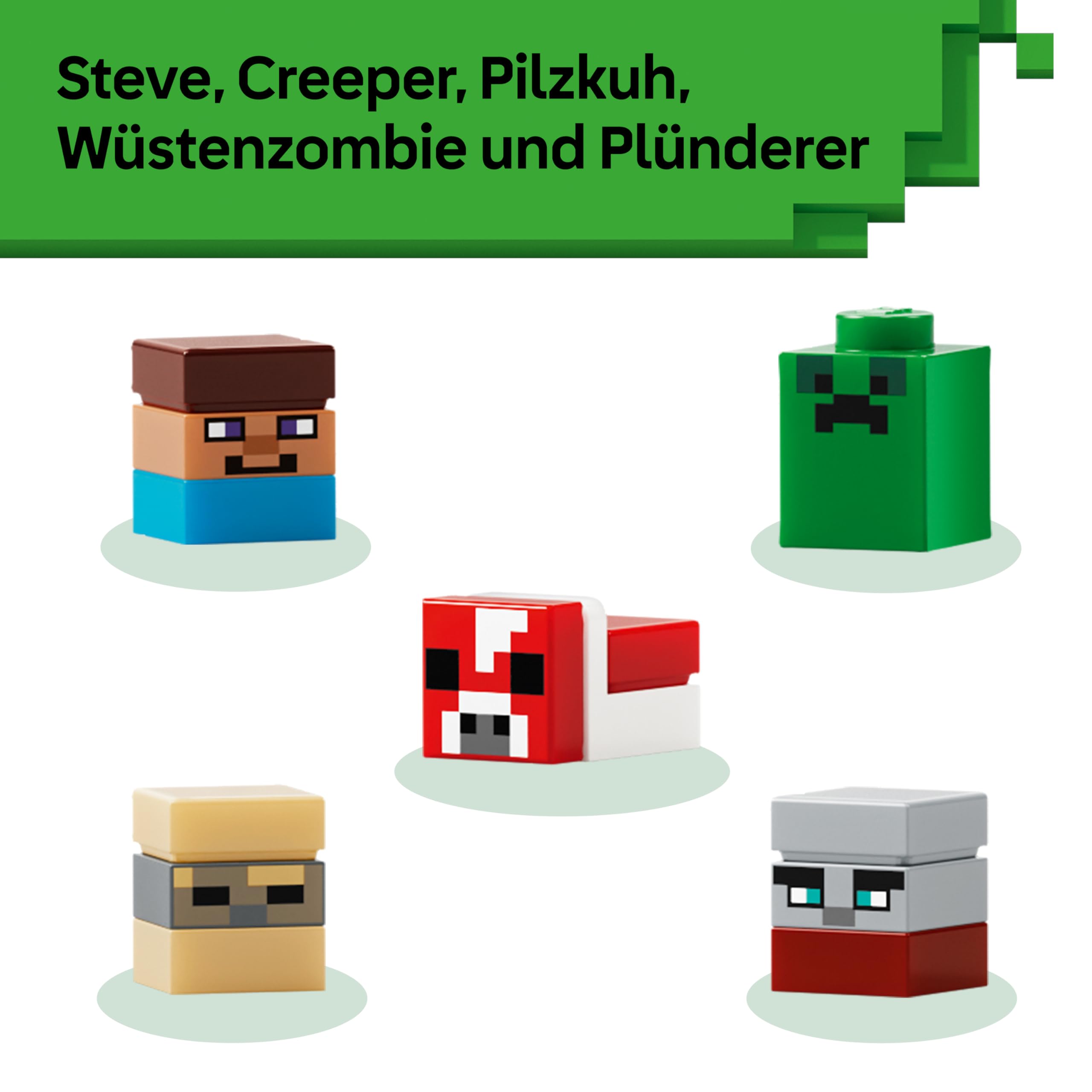 LEGO Minecraft Mini-Biome - DIY Deko Set - 3D Puzzle mit 5 Mikrofiguren - Kreatives Spielset zum Bauen und Sammeln - Gamer Geschenk für Jungen, Mädchen und Teenager ab 12 Jahren - 21589 5
