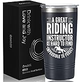 Onebttl Equestrian, Equestrian Gifts, Riding Instructor, 20oz/590ml Stainless Steel Insulated Tumbler with Lid - for Birthday, Christmas