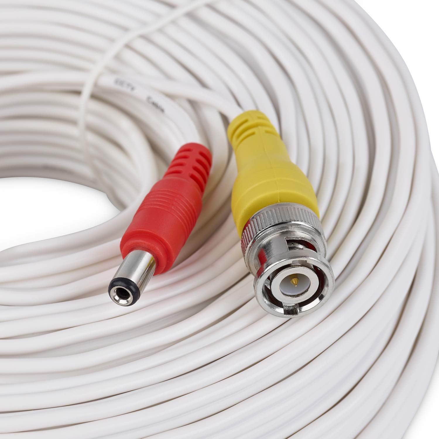 SSL BNC Video Power Cable For CCTV Camera DVR Security System (3M, White)