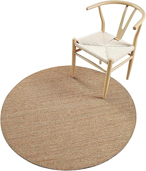 Amazon サイザル麻の丸いカーペット滑り止めの裏地手作りのバルコニー家庭用屋内または屋外用分厚いテクスチャージュート畳ランナーラグ80 90 100 110 Cmベージュ ラグ カーペット オンライン通販
